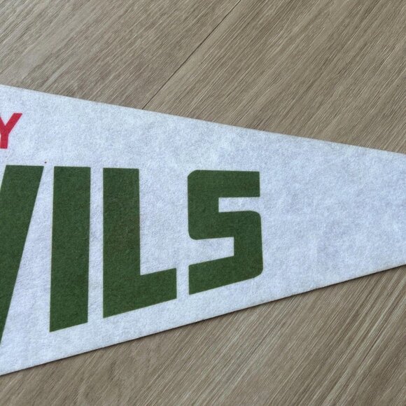 Early 1980'S New Jersey Devils NHL Hockey Pennant Flag - Picture 5 of 9